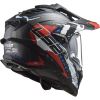 LS2 MX701 EXPLORER CARBON EXTEND adventure helma matná-červená
